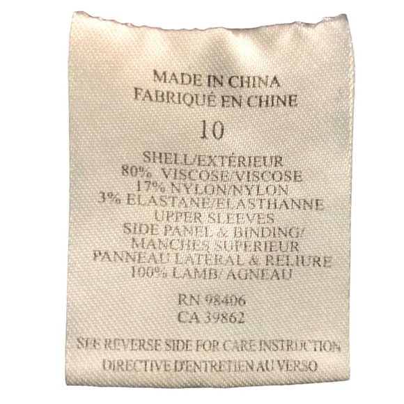 Theory Leilana Leather Trim Shift Dress Womens 10 Navy Blue Black Leather - Picture 9 of 10